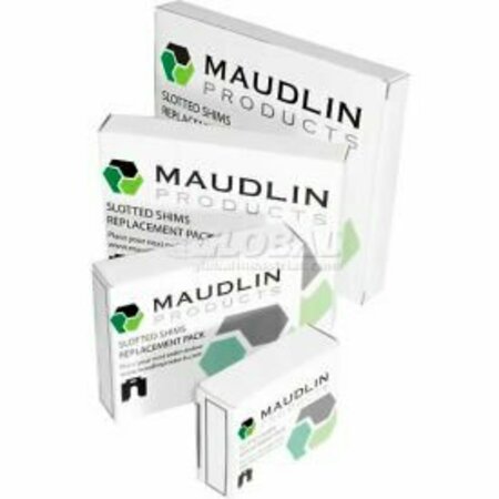 MAUDLIN PRODUCTS Stainless Steel Straight Leg Slotted Shim 10-Pack - Size A .020" Thickness - Made In USA MSA020-10